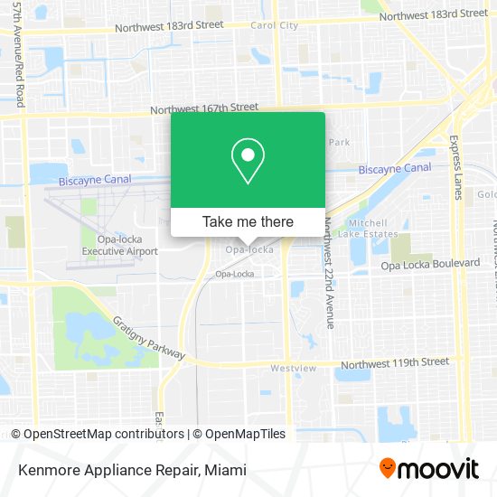 Mapa de Kenmore Appliance Repair