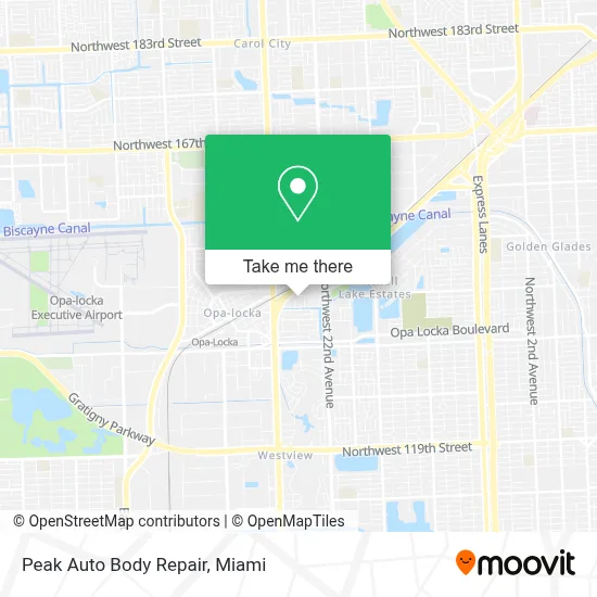 Peak Auto Body Repair map