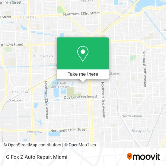 G Fox Z Auto Repair map