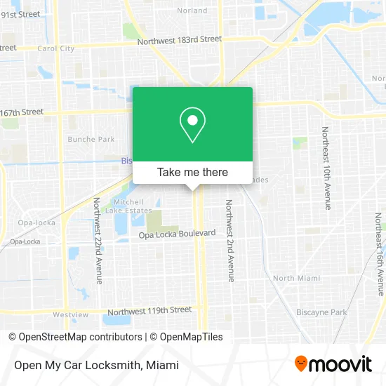 Open My Car Locksmith map