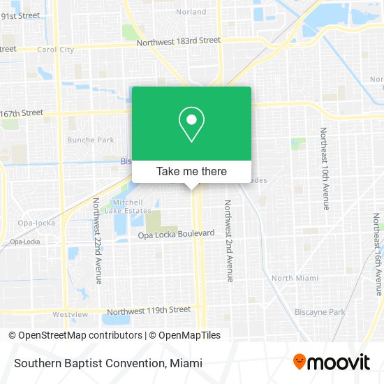 Mapa de Southern Baptist Convention