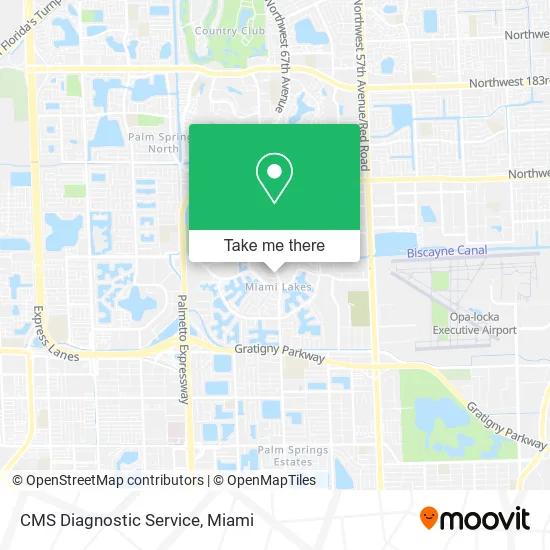 CMS Diagnostic Service map