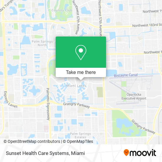 Sunset Health Care Systems map