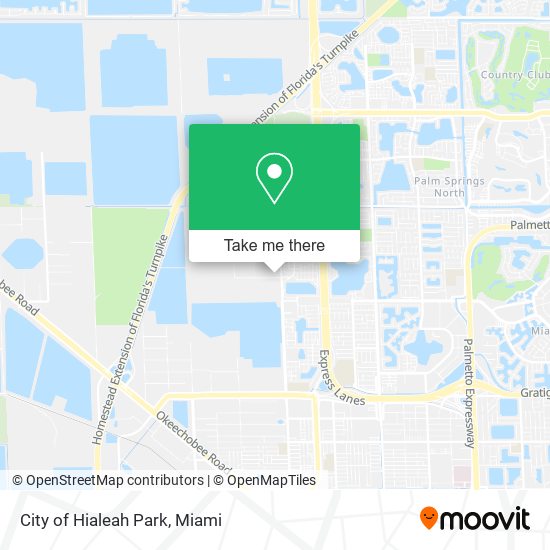 City of Hialeah Park map