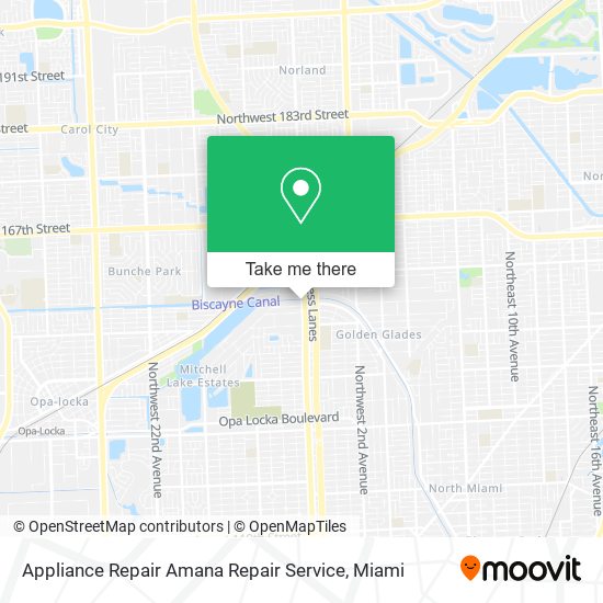 Appliance Repair Amana Repair Service map