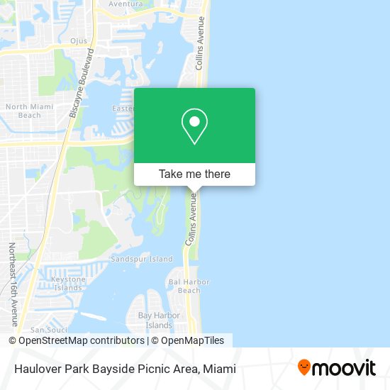 Haulover Park Bayside Picnic Area map