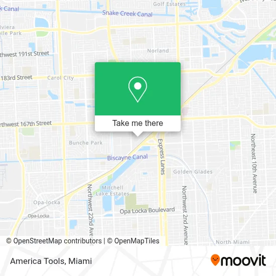 America Tools map