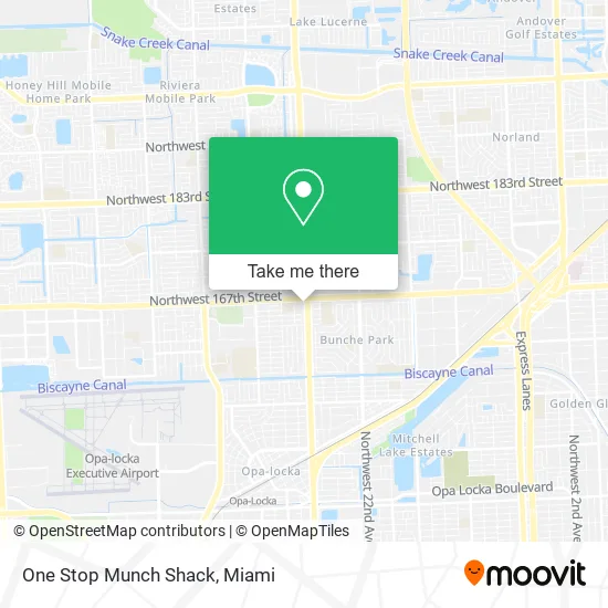 One Stop Munch Shack map