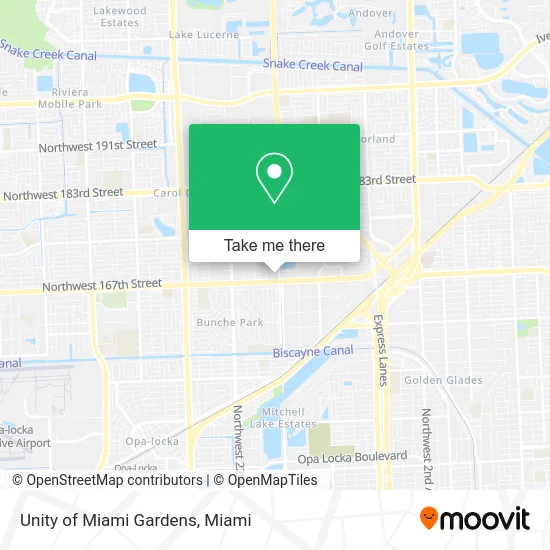 Unity of Miami Gardens map
