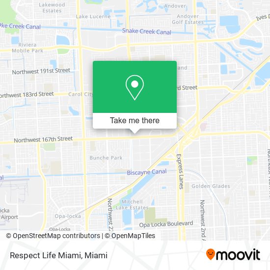 Mapa de Respect Life Miami