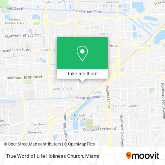 Mapa de True Word of Life Holiness Church