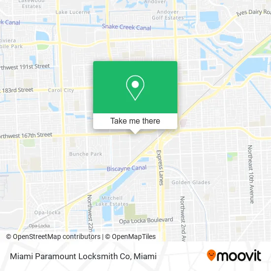 Miami Paramount Locksmith Co map