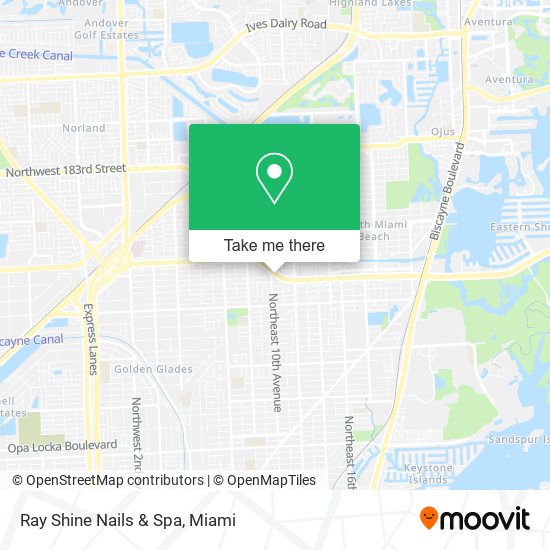 Ray Shine Nails & Spa map