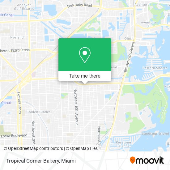 Tropical Corner Bakery map