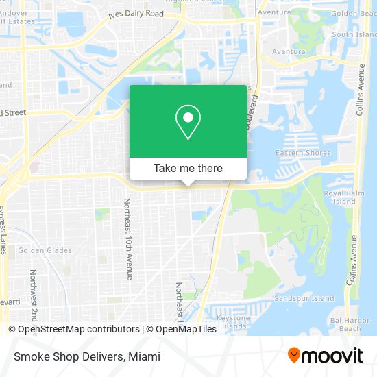 Mapa de Smoke Shop Delivers