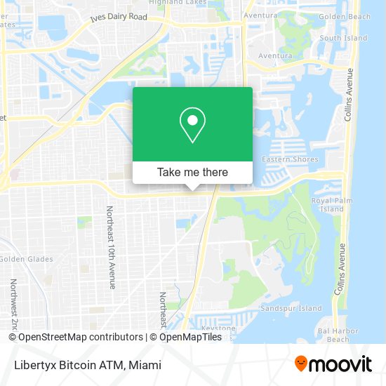 Mapa de Libertyx Bitcoin ATM