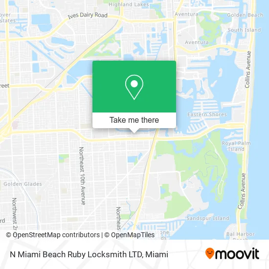 N Miami Beach Ruby Locksmith LTD map