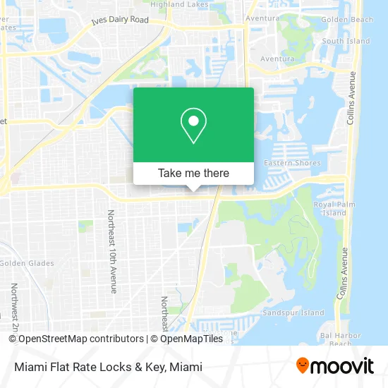 Miami Flat Rate Locks & Key map