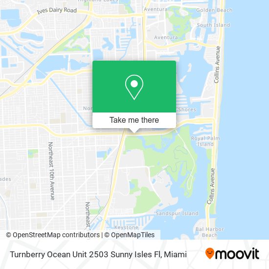 Turnberry Ocean Unit 2503 Sunny Isles Fl map