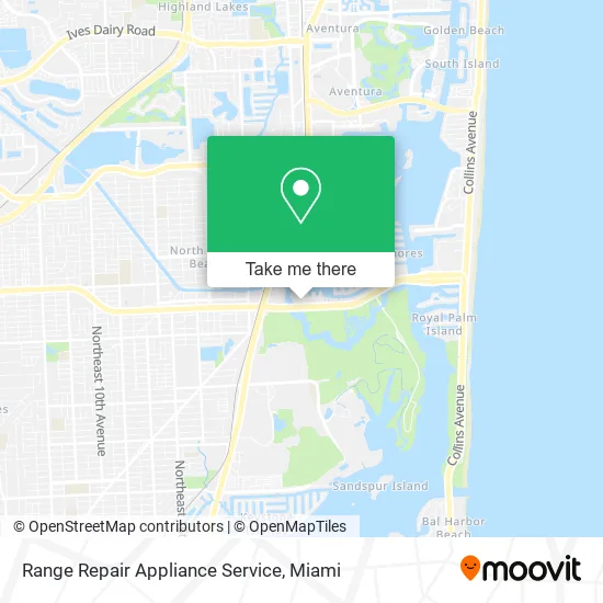 Range Repair Appliance Service map