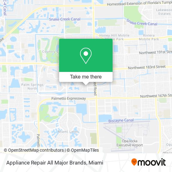 Mapa de Appliance Repair All Major Brands