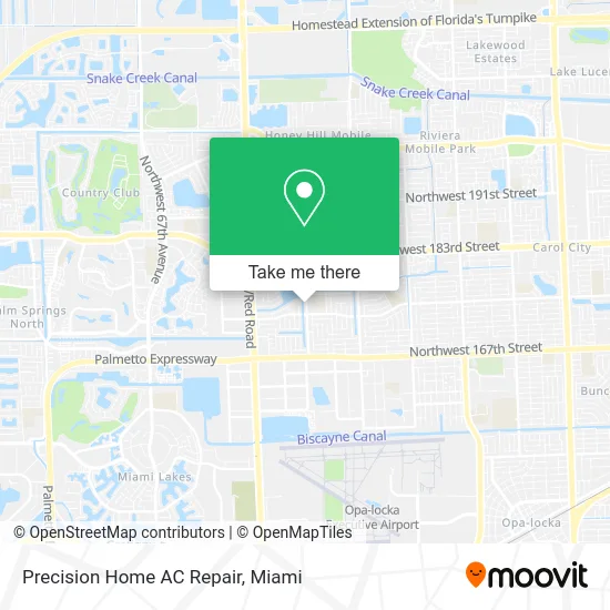 Precision Home AC Repair map