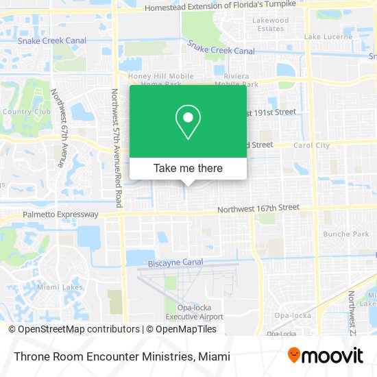 Throne Room Encounter Ministries map