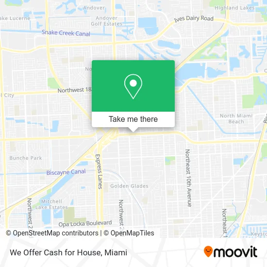 We Offer Cash for House map