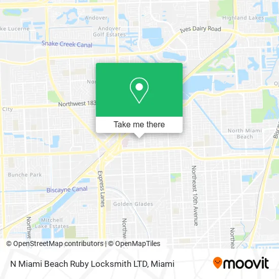 N Miami Beach Ruby Locksmith LTD map