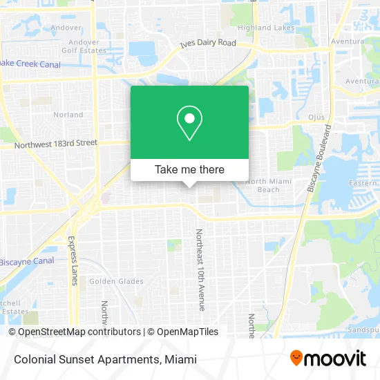 Colonial Sunset Apartments map