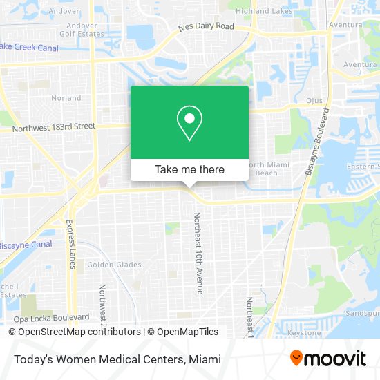Today's Women Medical Centers map