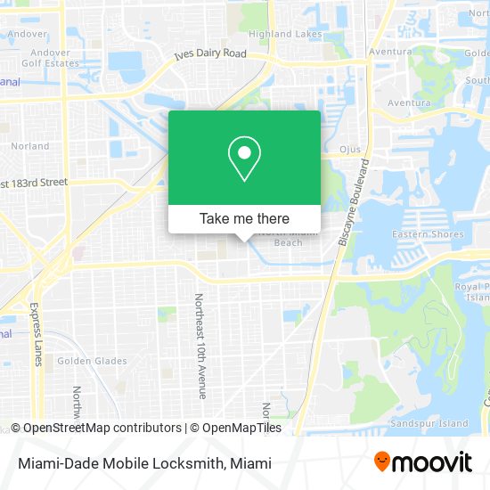 Miami-Dade Mobile Locksmith map