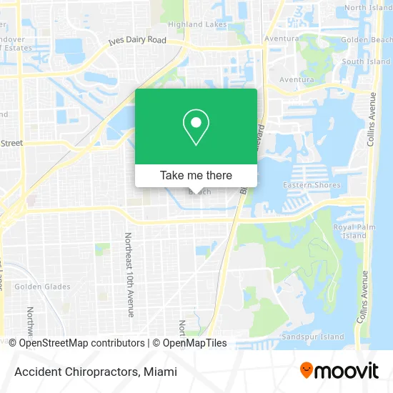 Accident Chiropractors map
