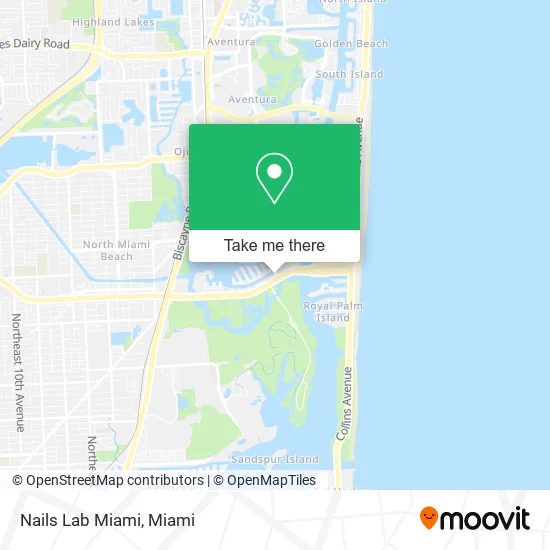 Nails Lab Miami map