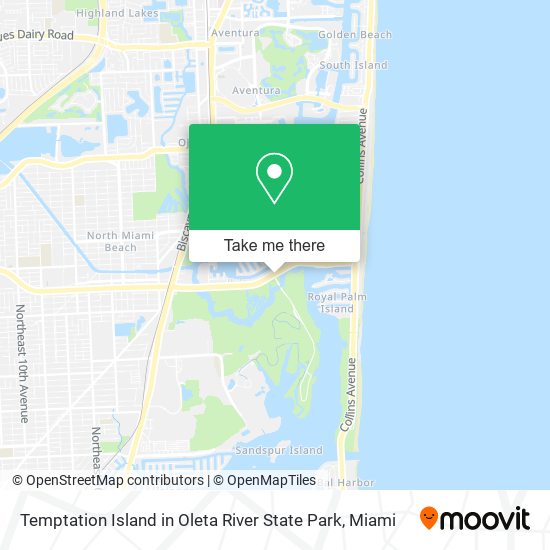 Mapa de Temptation Island in Oleta River State Park