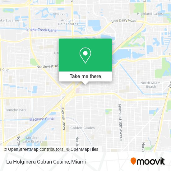 La Holginera Cuban Cusine map