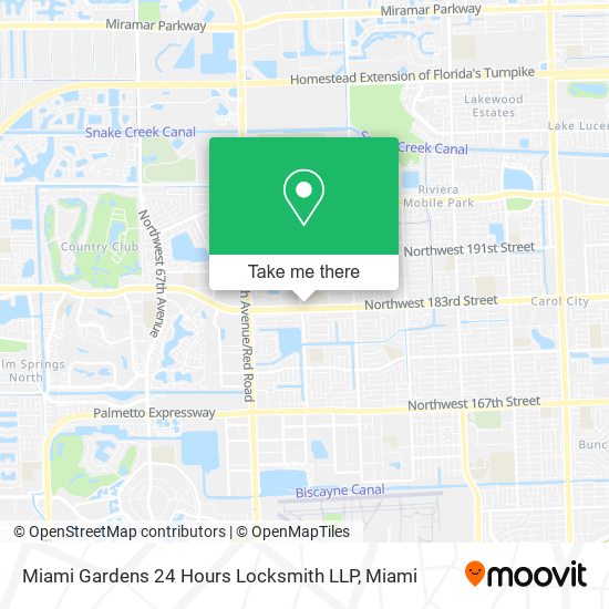 Mapa de Miami Gardens 24 Hours Locksmith LLP