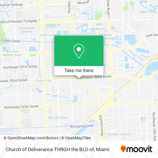 Church of Deliverance THRGH the BLD of map