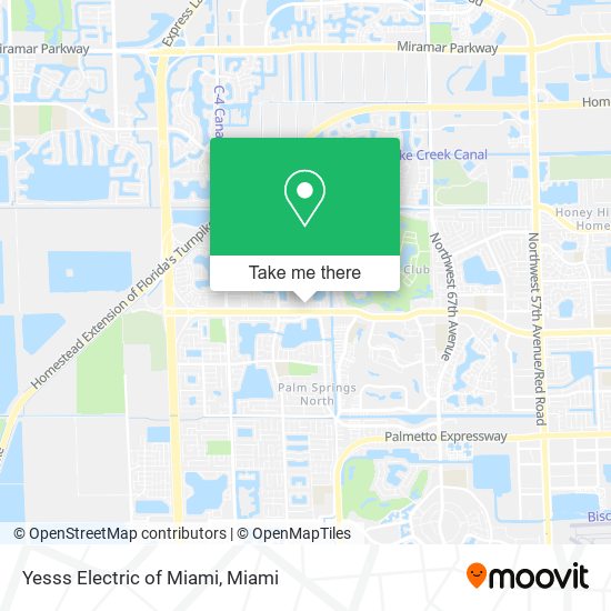 Yesss Electric of Miami map