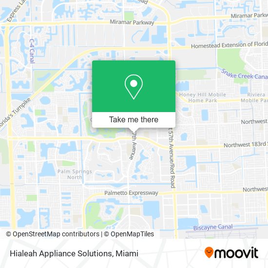 Mapa de Hialeah Appliance Solutions