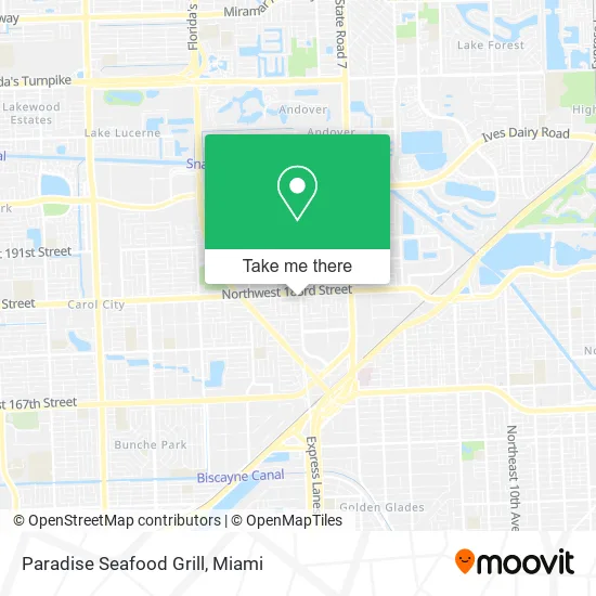 Paradise Seafood Grill map