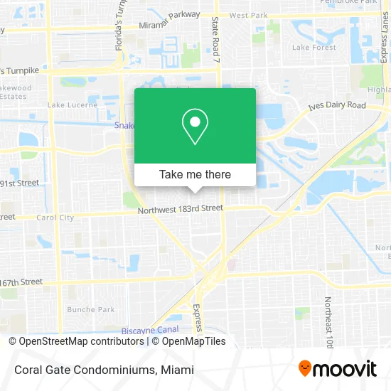 Coral Gate Condominiums map