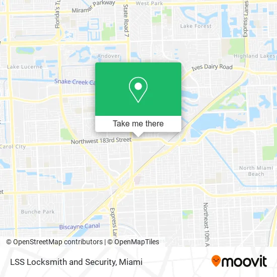 Mapa de LSS Locksmith and Security