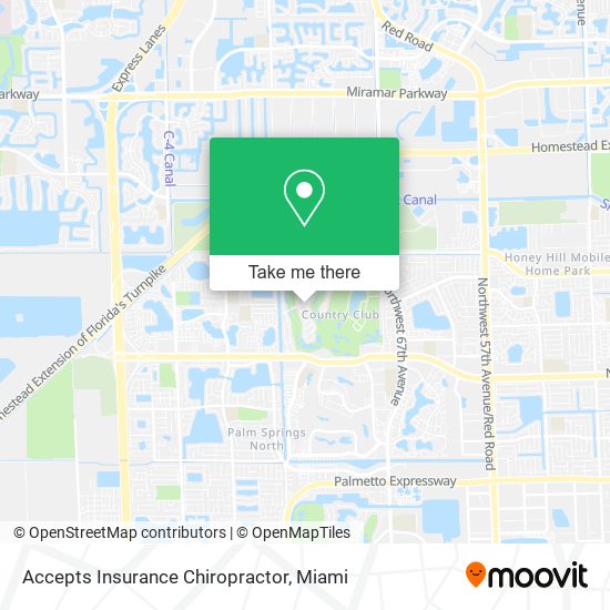 Mapa de Accepts Insurance Chiropractor