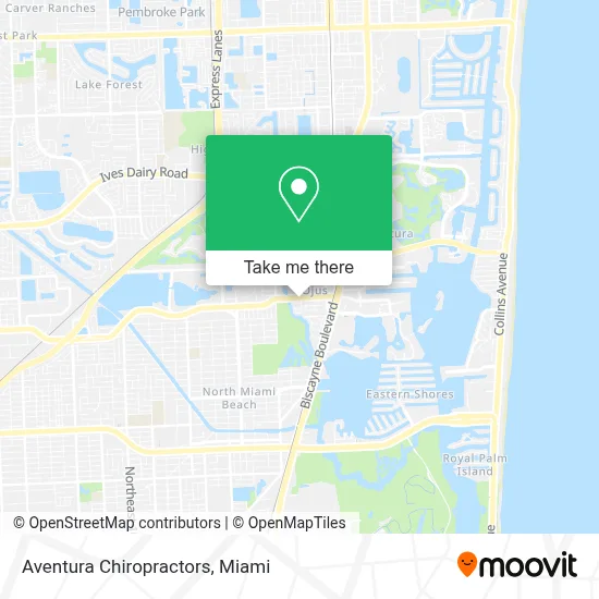 Aventura Chiropractors map