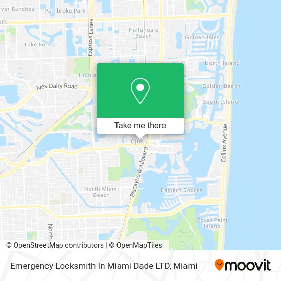 Emergency Locksmith In Miami Dade LTD map