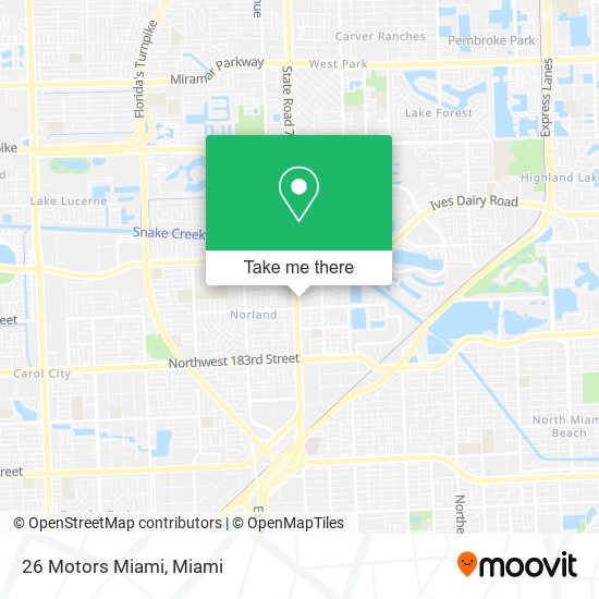 26 Motors Miami map