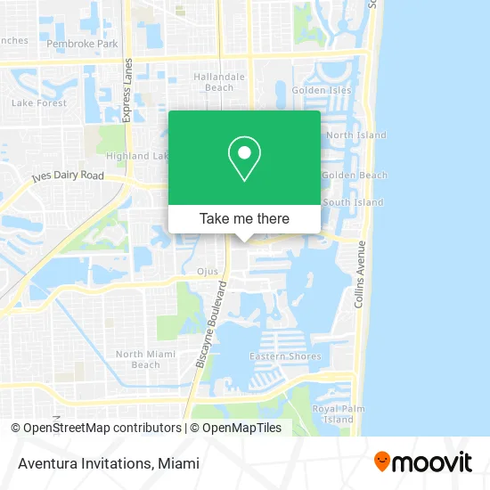 Aventura Invitations map