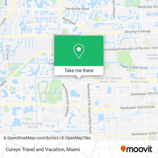 Cureys Travel and Vacation map