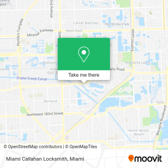 Miami Callahan Locksmith map